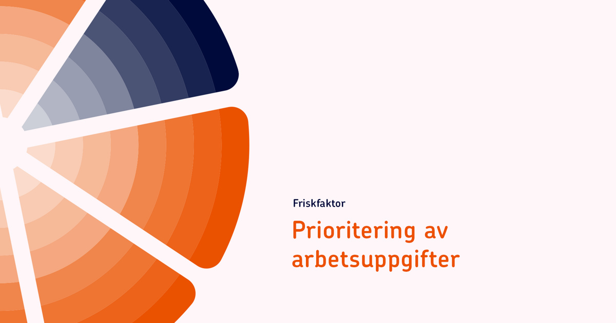 Prioritering av arbetsuppgifter aktivitet – Friskfaktorlabbet